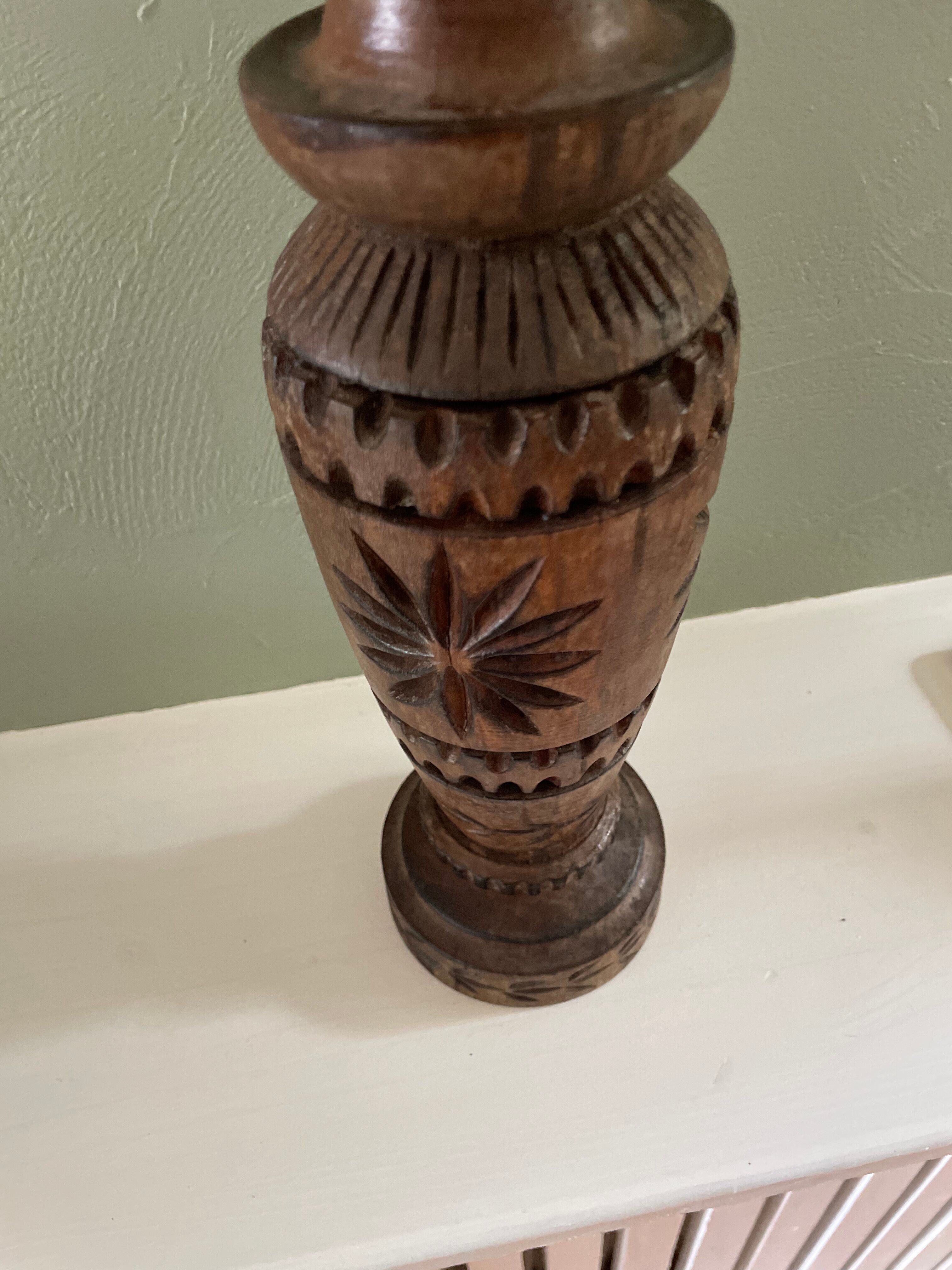 Wooden vase