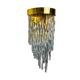 Venini waterfall wall lamp, Murano glass rods, Italy 1970