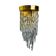 Venini waterfall wall lamp, Murano glass rods, Italy 1970