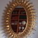 Miroir soleil doré vintage