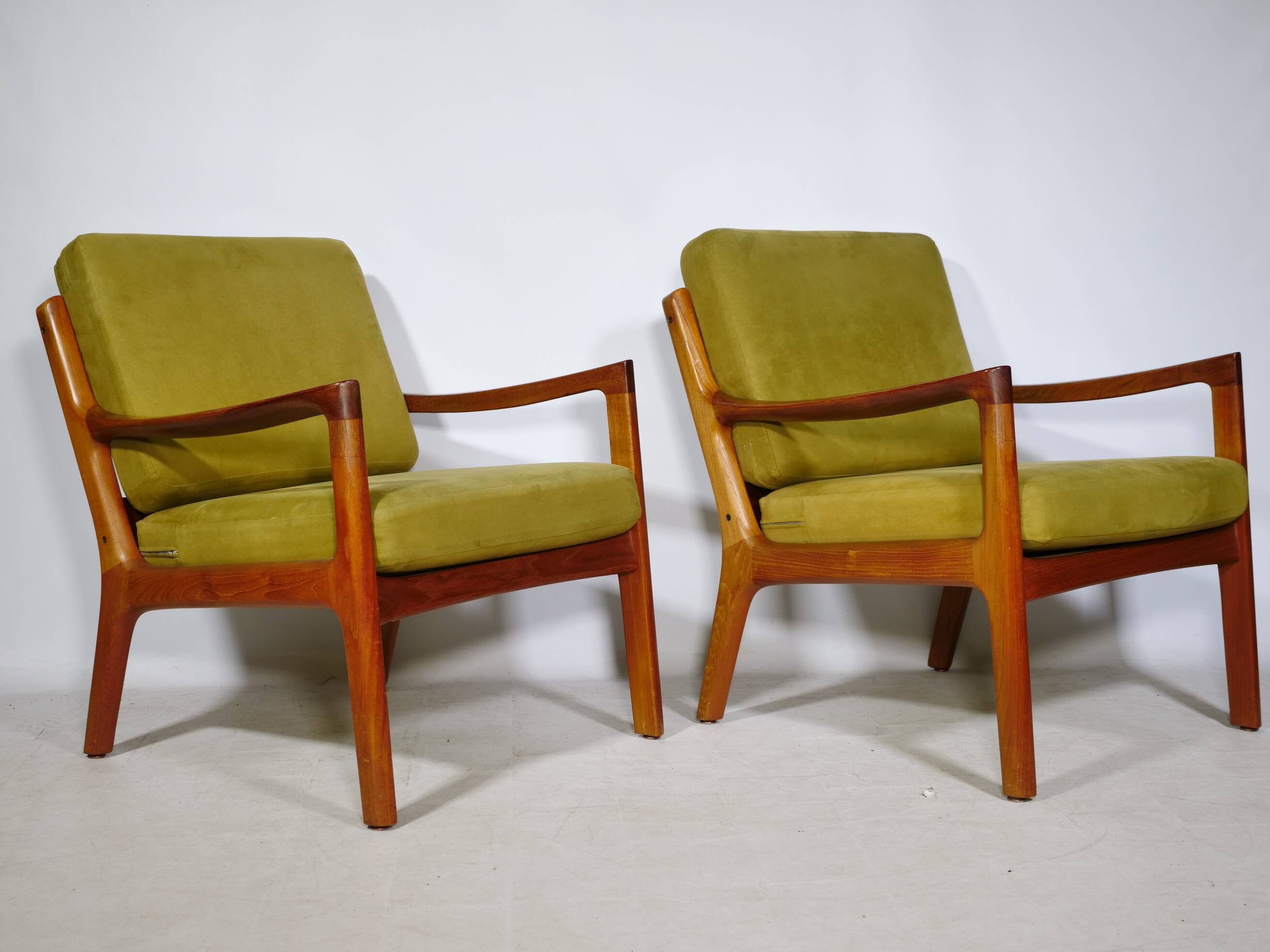 Set of 2 Senator Lounge Chairs Teak by Ole Wanscher for France & Son, 1960s