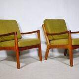Set of 2 Senator Lounge Chairs Teak by Ole Wanscher for France & Son, 1960s
