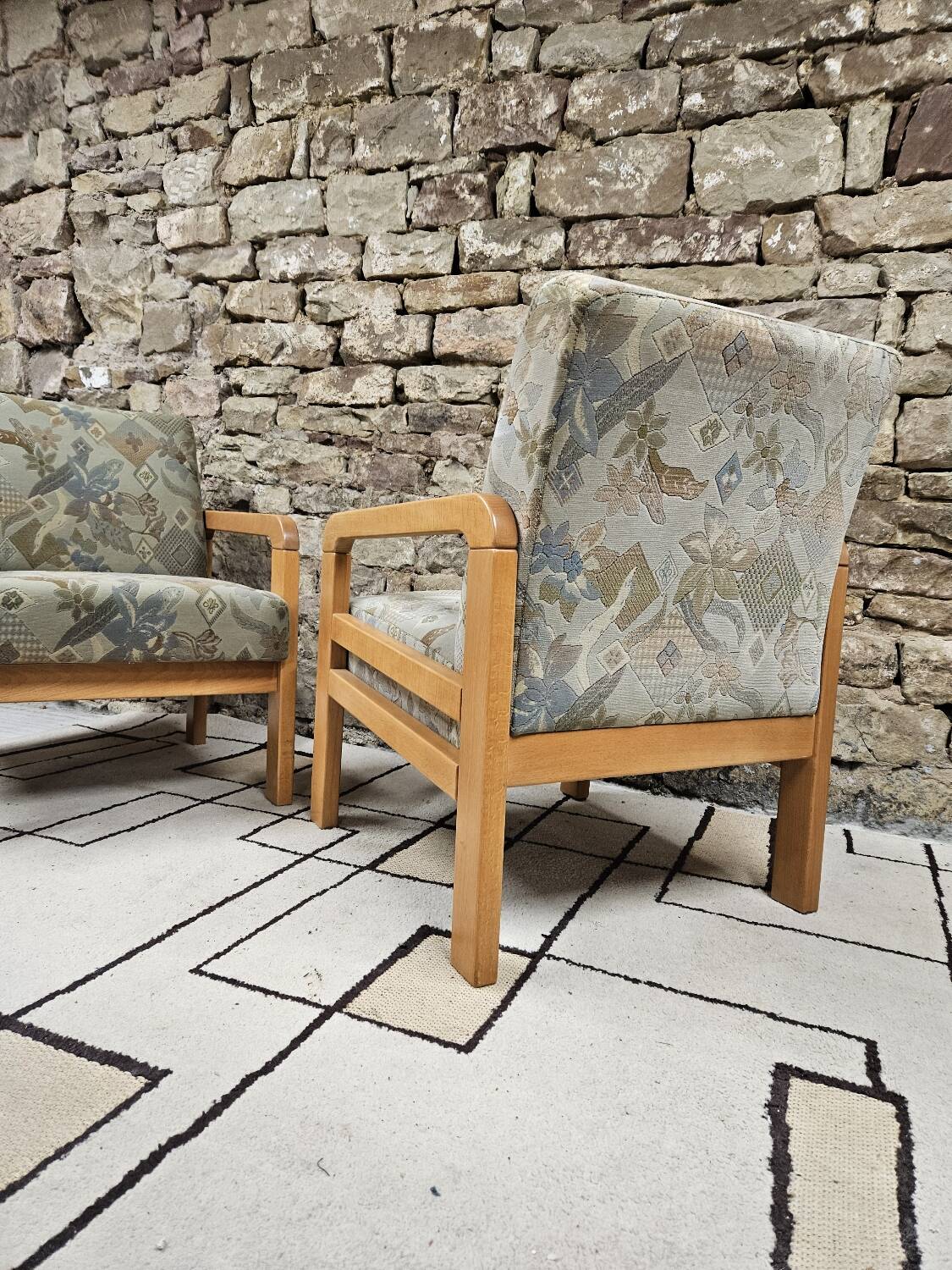 Paire de fauteuil chauffeuse 1970 vintage