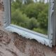 Vintage wall mirror in carved blue-green wood – rococo style – H48 cm