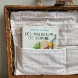 Double-colored wicker picnic case
