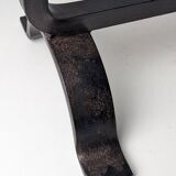 Pair of modernist wrought iron andirons - 1950s