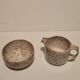 Porcelain milk jug and sugar bowl from Virebent Puy l'Evêque