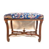 Colorful Louis XIV Style Bench with Sheep Bone Base