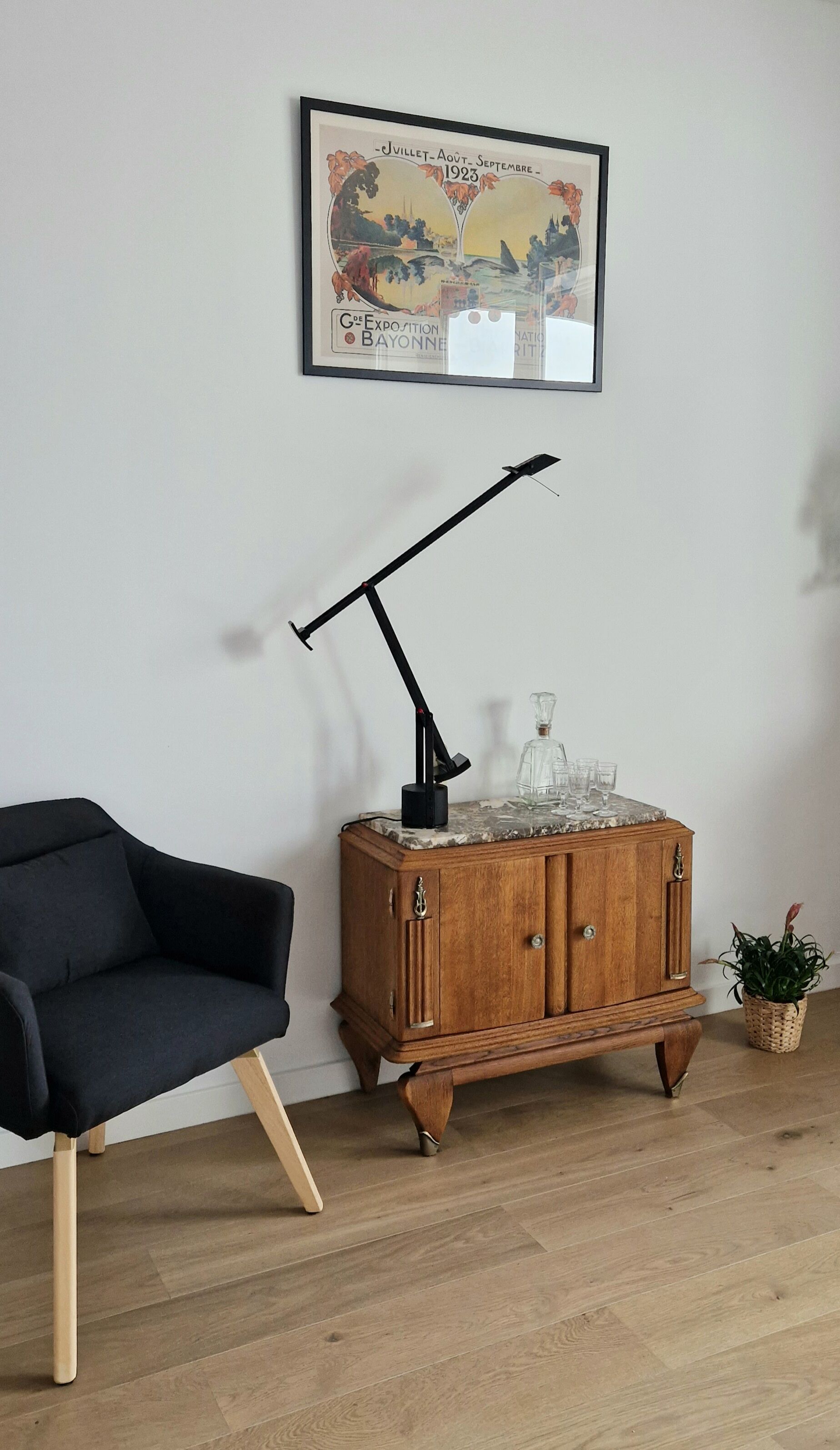 Oak bar furniture art deco style