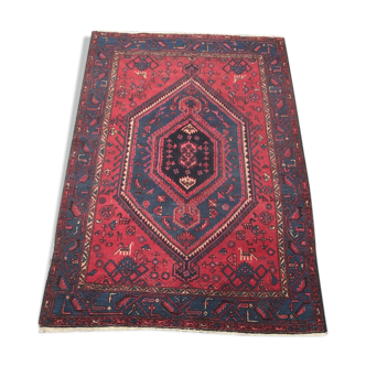 Old Persian rug Hamadan made wool hand 195x135cm