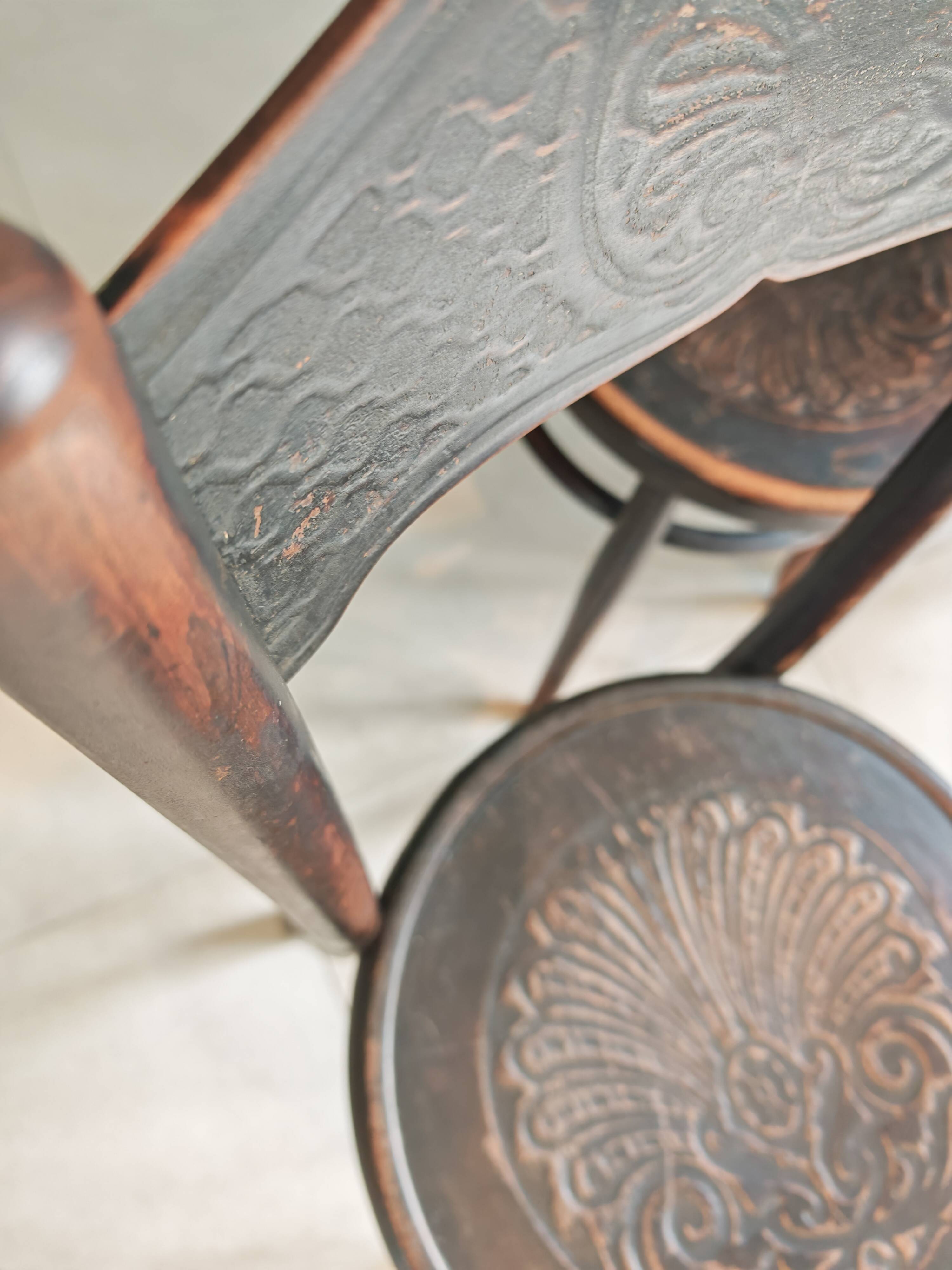 Rare set of 4 Jacob & Josef Kohn bistro chairs, bent wood, stamped 1900.