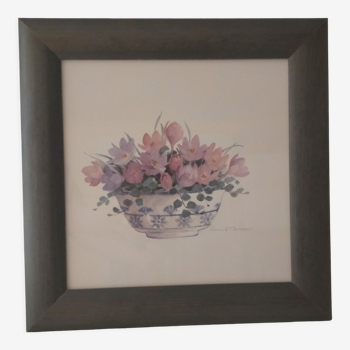 lithograph flowers by Rosalind Oesterle