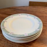6 plates Longwy model Janina