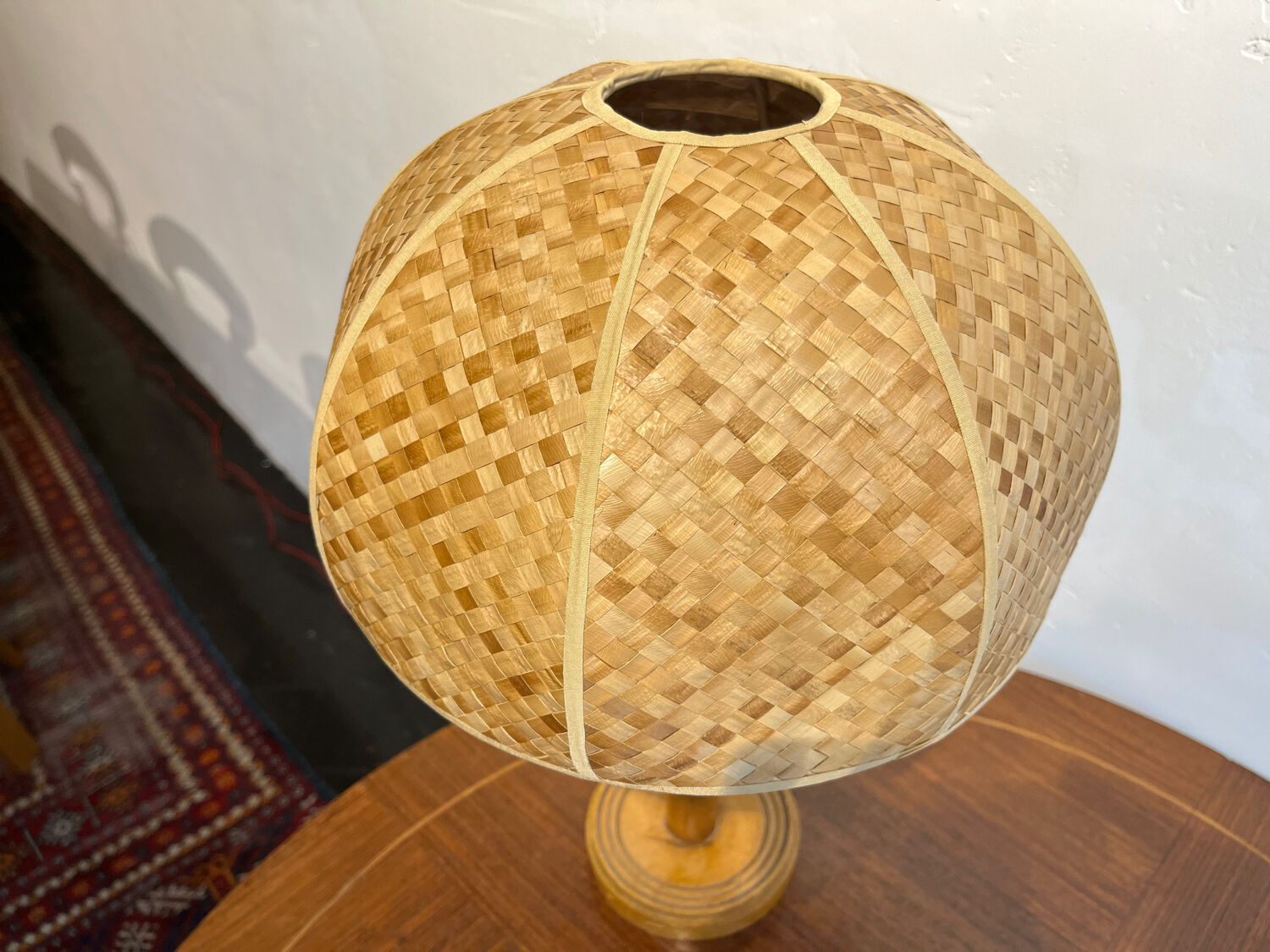 Wooden table lamp 1950
