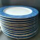 Service plate with blue marbled decoration – 27 cm