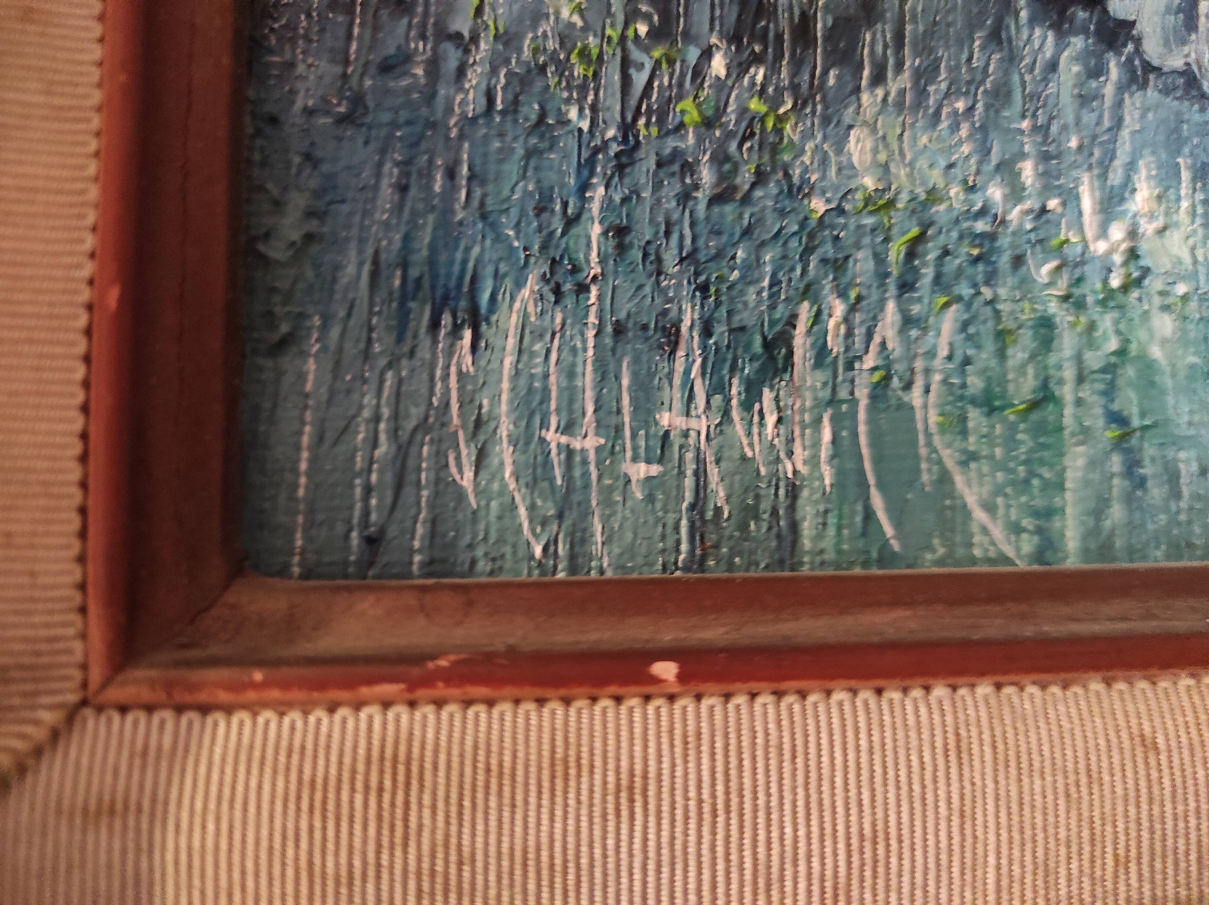 Vintage oil painting, "Les Matinés", signed Alain Schlawick