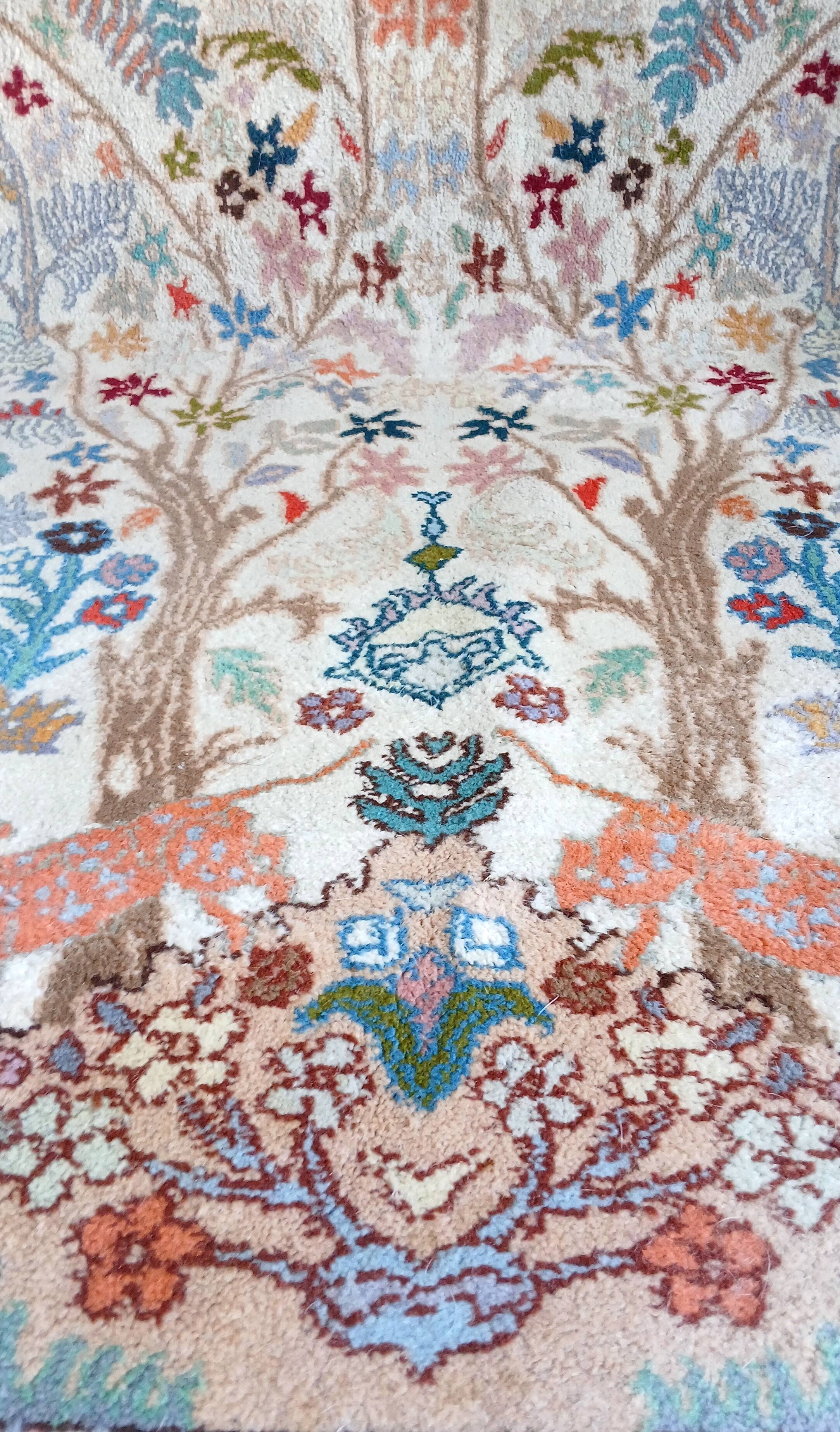 Amazigh XL rug (Berber) in double weave wool, hand-knotted, Fes 2005