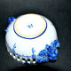 Basket in opaque openwork blue, embroidered earthenware by Malicorne Bourg-Joly Emile Tessier