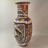 Jp derevia, ceramic vase with pheasants, signed at the bottom
