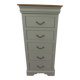 Chiffonnier style Louis Philippe, entièrement restauré sublimé vert de gris