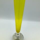Lot de 6 vases soliflore en verre bullé années 50-60