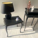 Black and gold bedside table