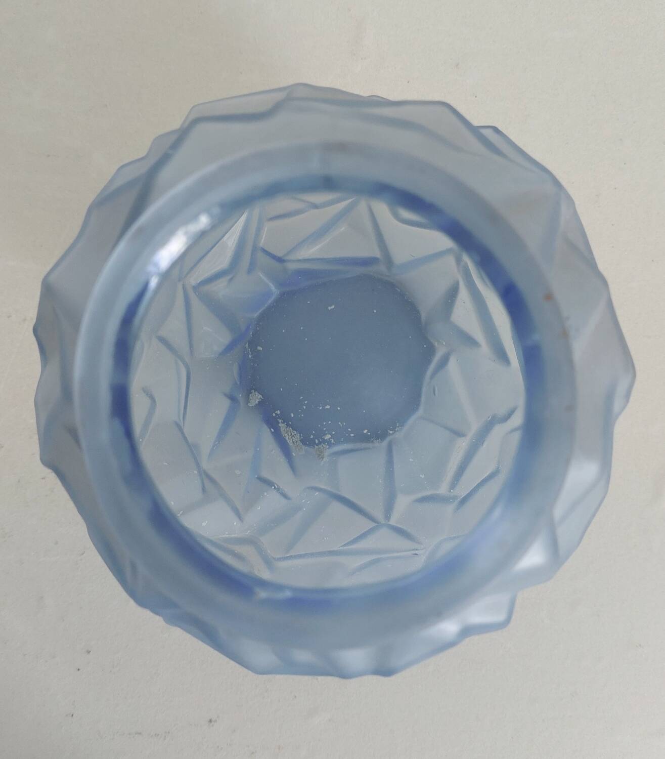 Art Deco blue glass vase