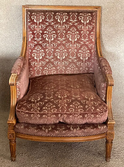 Louis XVI style shepherdess armchair
