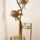 Floor lamp with flower bed - Hollywood Regency, brass and glass, 1970s.