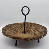 Metal and wicker basket