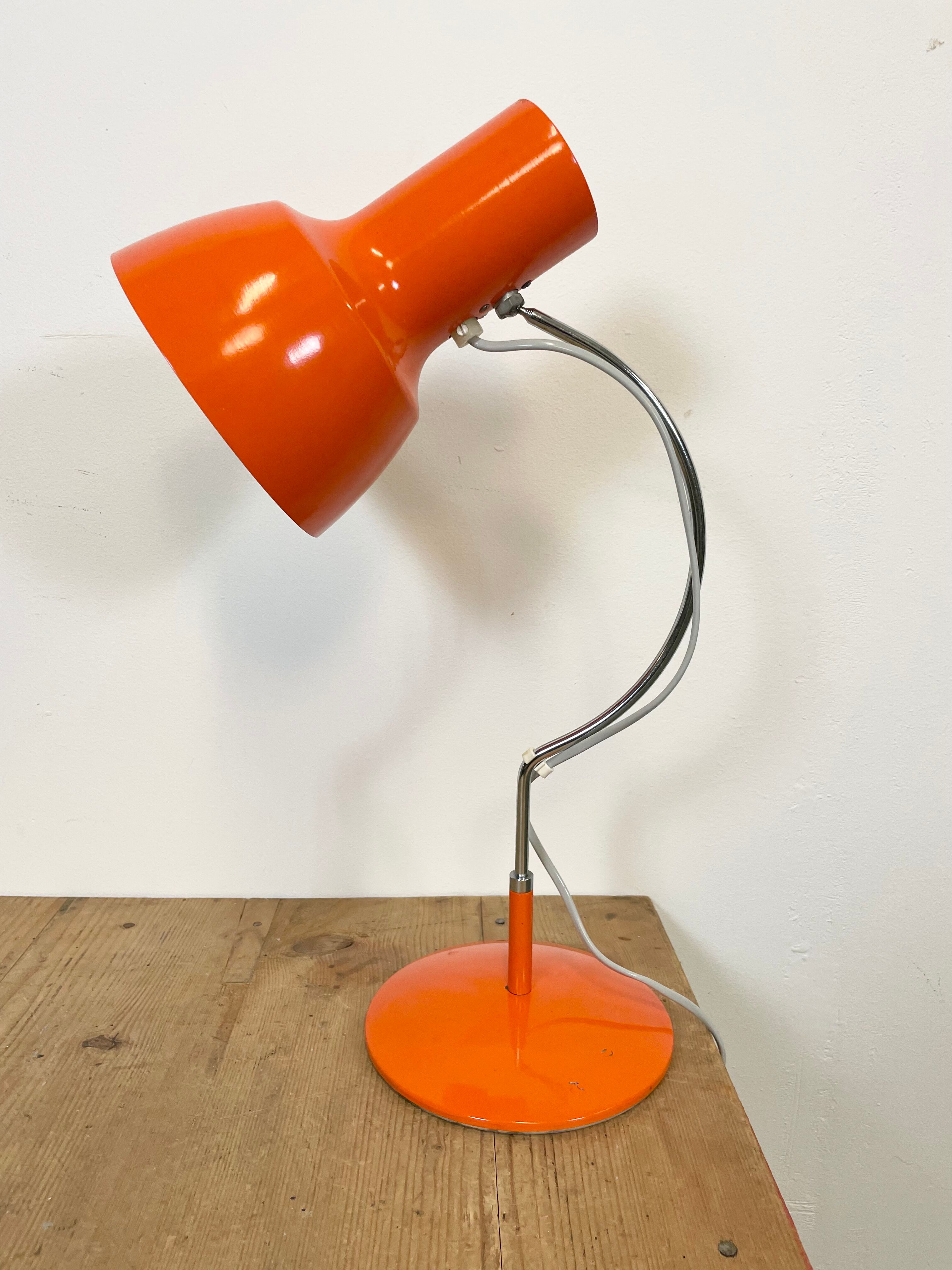 Orange Table Lamp by Josef Hurka for Napako, 1960s