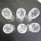 Series of six champagne flutes