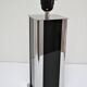 Stainless steel lamp foot and plexiglass black design 70s / 80s