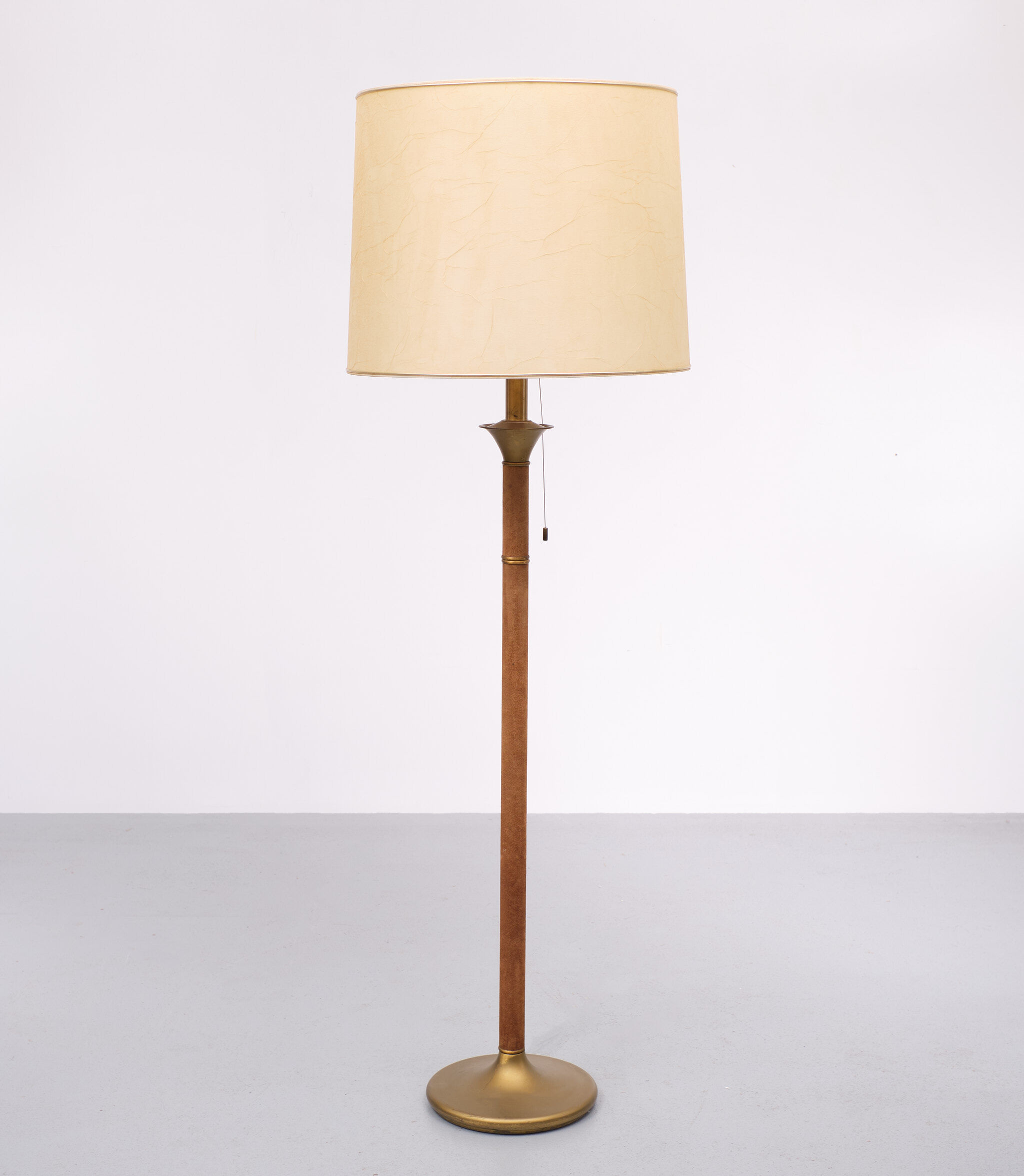 Hollywood Regency Suede Floor Lamp 1970s France