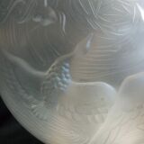 Artistar France - Art Nouveau suspension in molded glass and pressed motifs birds