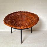 Pair of wicker basket armchairs