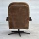 1970s, Danish swivel armchair, brown furniture corduroy.
