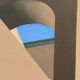 Original Contemporary Swedish Oil on Canvas – “Trajanus Forum III” by Anna Micro Johansson – 2011 – Unframed