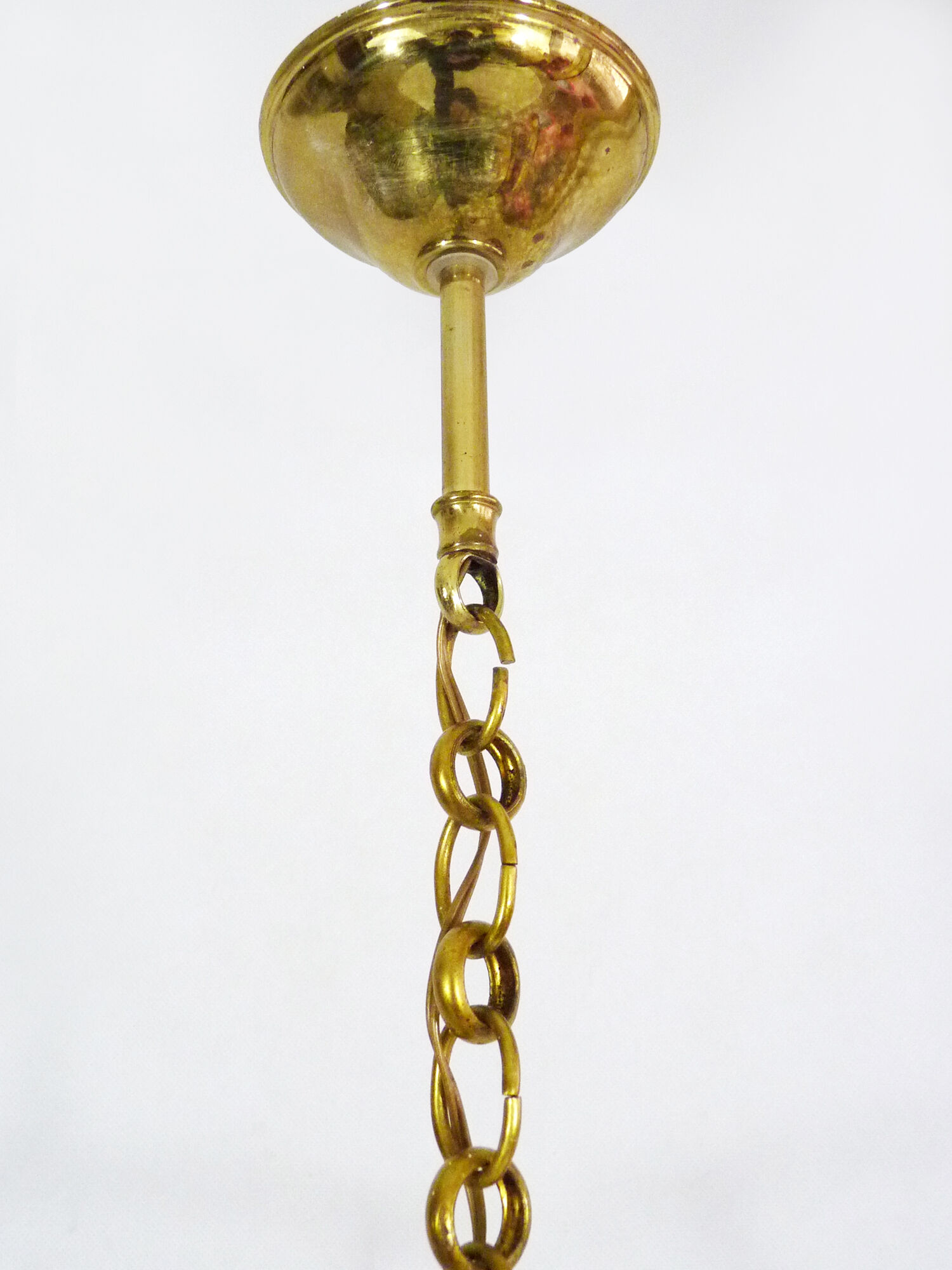 Minimalist vintage hanging in brass and glass tube Year 50