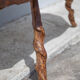 Tripod wood table, root table, natural wood table, vintage coffee table, brutalist