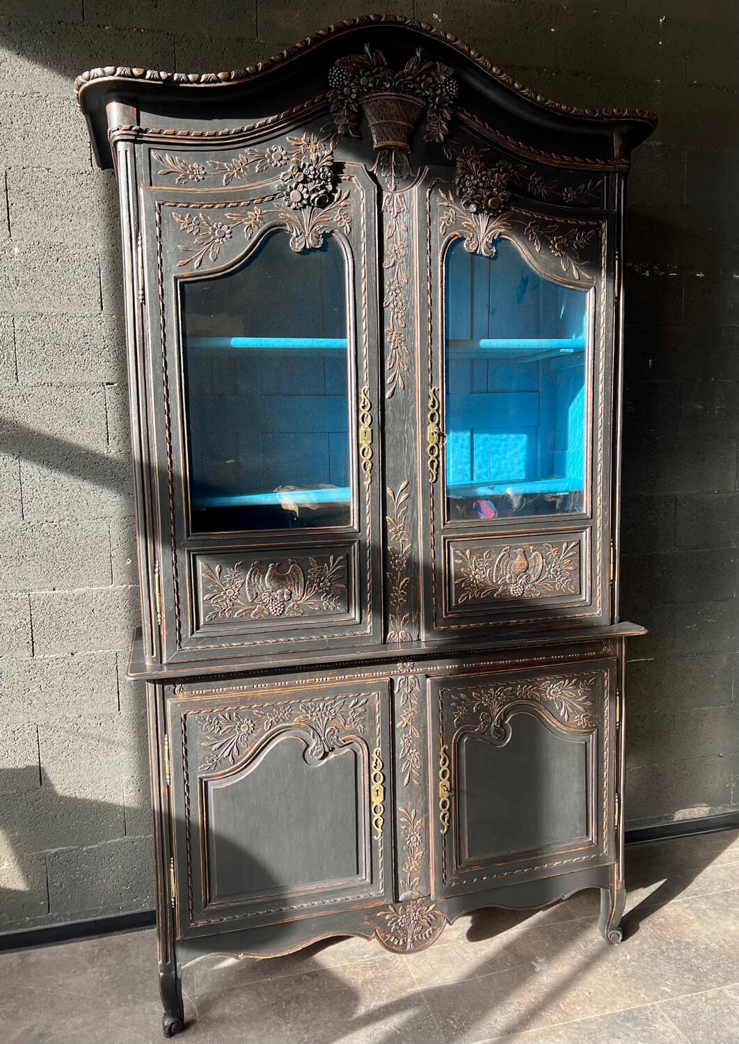 Norman sideboard with two carved oak bodies