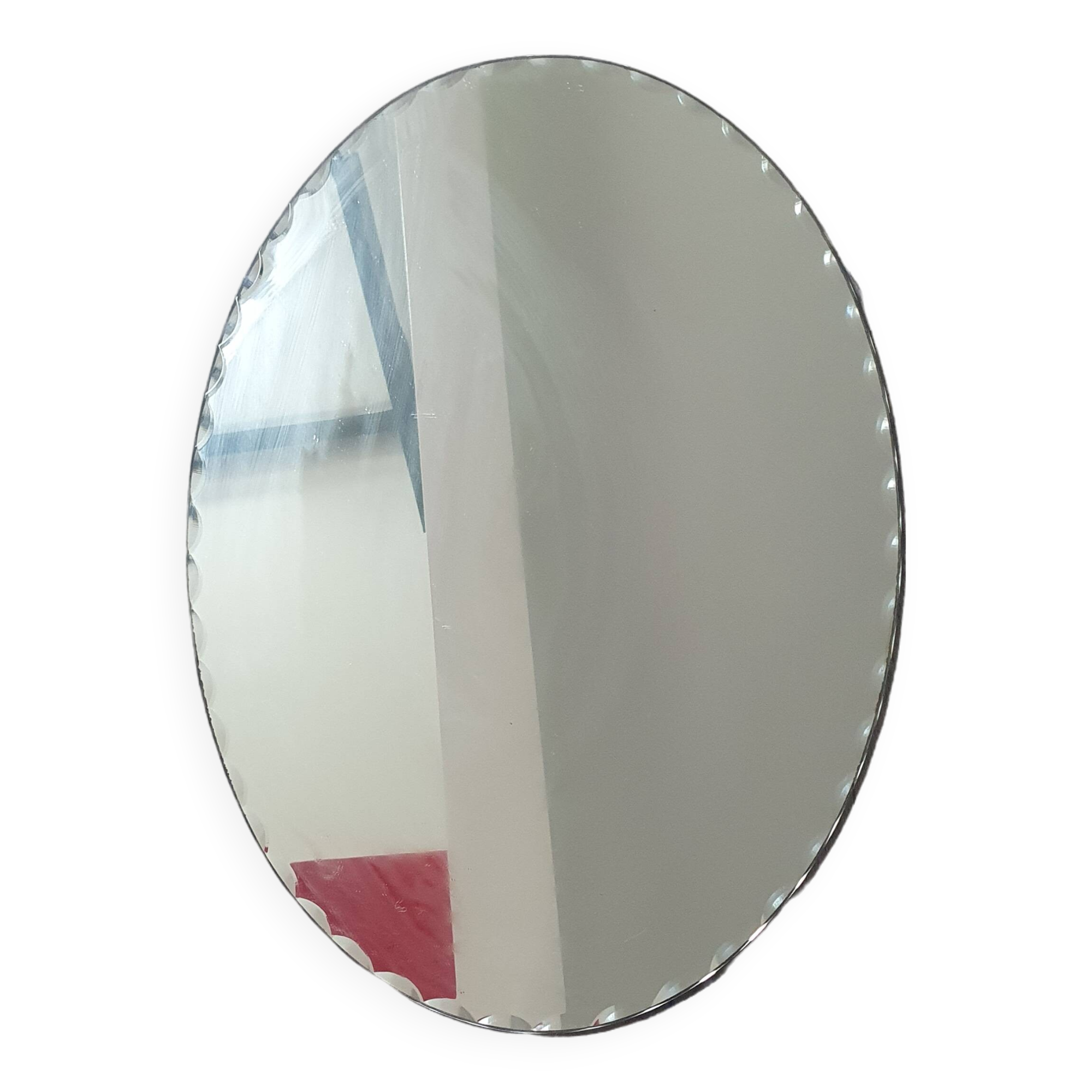 Beveled oval mirror 60 42 vintage