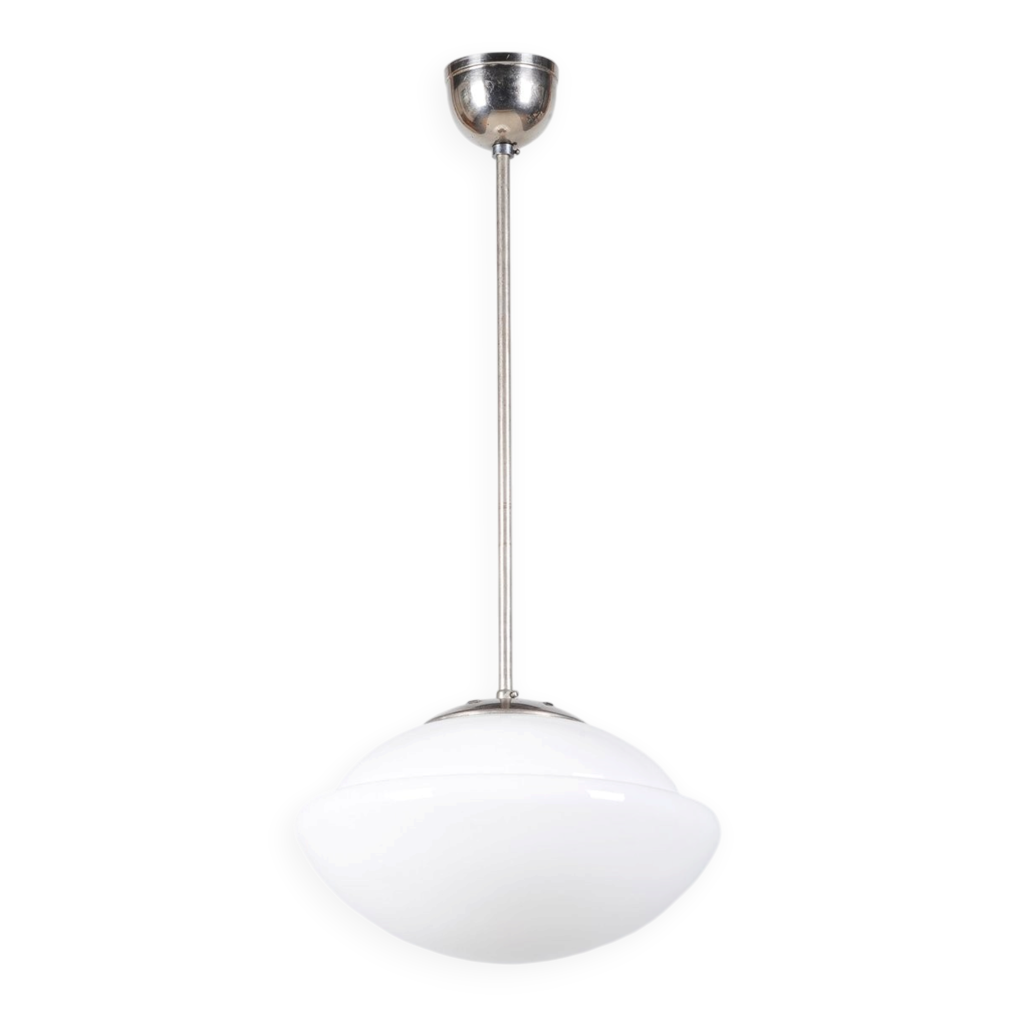 Art Deco Chandelier Type 4121 in Chrome and Glass by Napako, Czech, 1930s