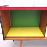 Vintage sideboard with 2 sliding glass doors