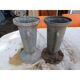 Paire de vases en aluminium 1900