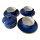 This complete set consisting of 3 cups with their saucers and a sugar bowl.
