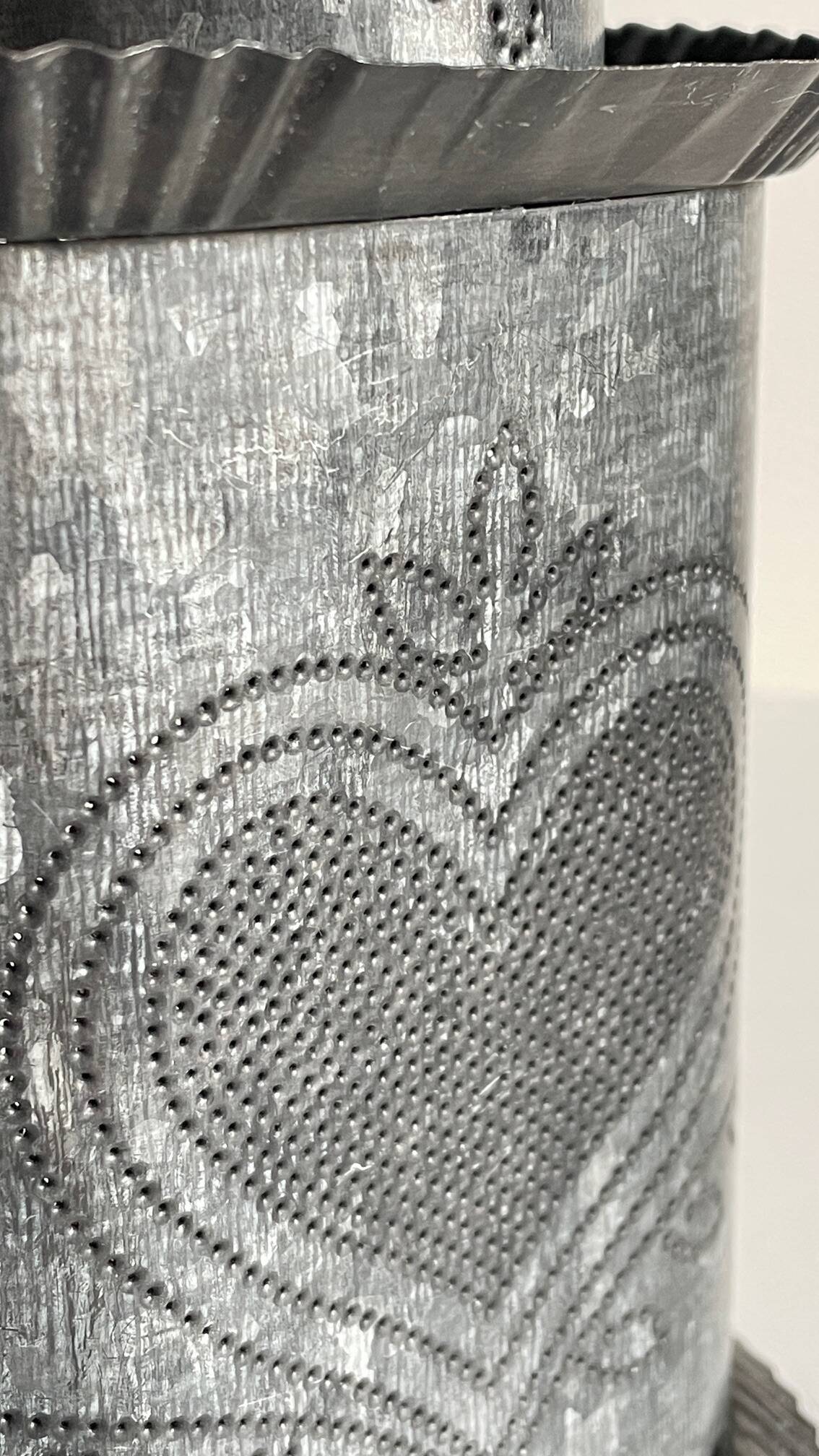 Heart Lamp Zinc Vintage