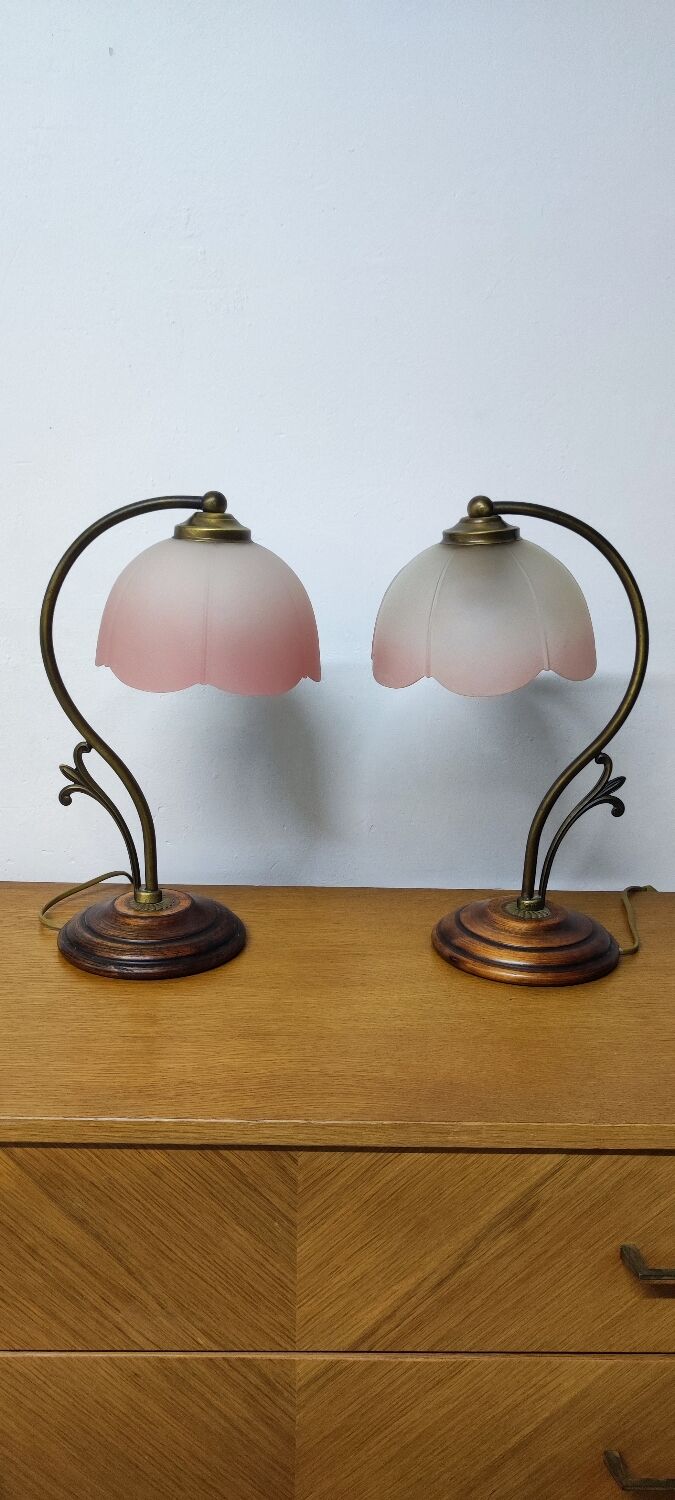 Pair of bedside lamps