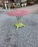 Antique garden table with cast iron legs