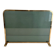 Single Panel Fire Screen in Tinted Green Glass with Brass Frame